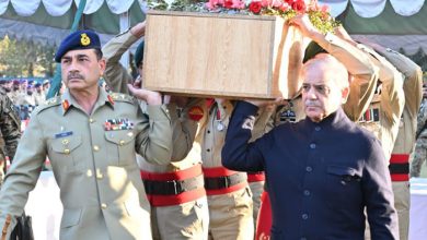 PM Shehbaz & Gen Asim Munir attend funeral of martyred rangers & police heroes