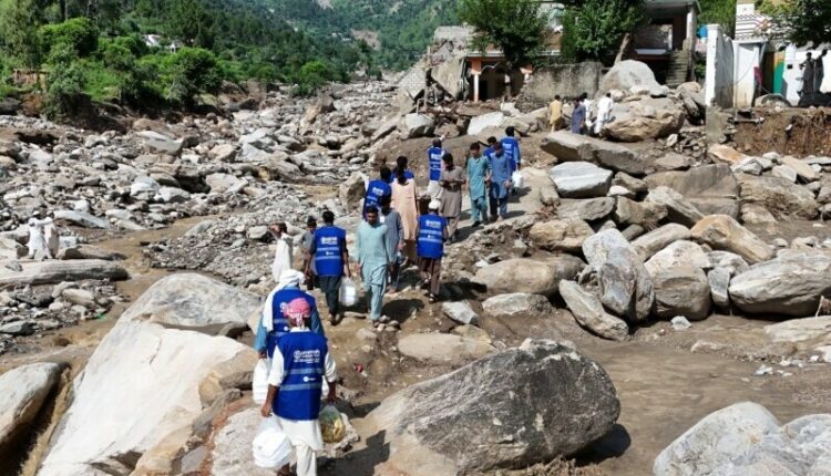 Rescue operation underway in flood-hit Khyber Pakhtunkhwa after deadly rains destroyed homes and displaced families.