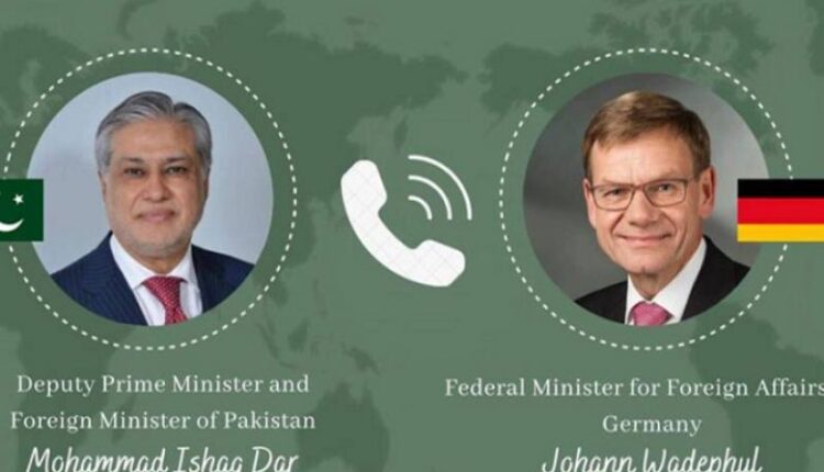 Pakistan's Ishaq Dar and Germany's Foreign Minister on a phone call strengthening diplomatic relations.