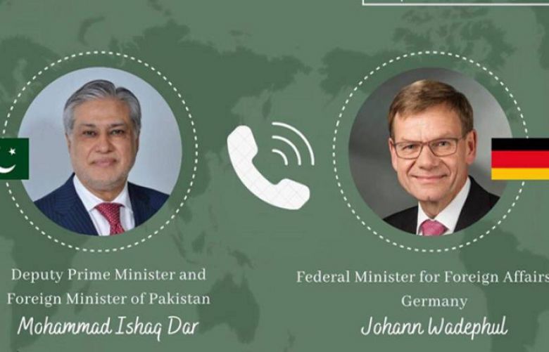 Pakistan's Ishaq Dar and Germany's Foreign Minister on a phone call strengthening diplomatic relations.