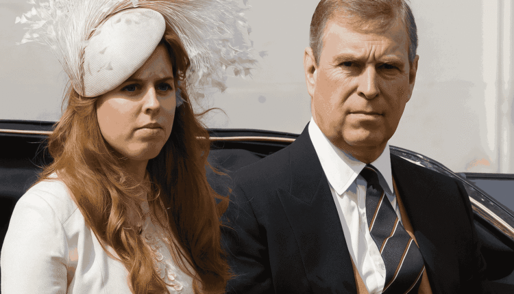 Princess Beatrice smiling at a royal event, showing support for Prince Andrew and Sarah Ferguson during family controversies.