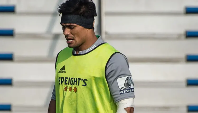 Former Maori All Blacks player Shane Christie smiles in his rugby kit.