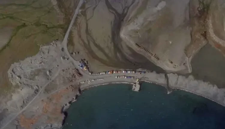 Russian missile test site with increased military activity, Pankovo, Novaya Zemlya.