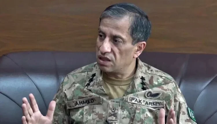 DG ISPR Lt. Gen. Ahmed Sharif Chaudhry during his interview discussing regional security and refugee policies.