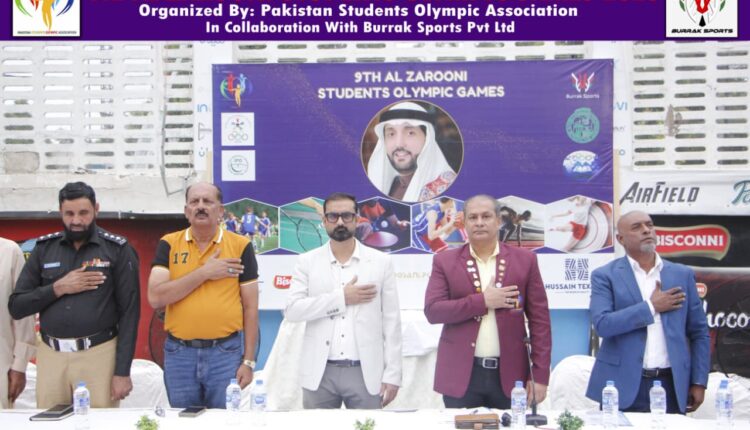 Al-Zarooni 9th Students Olympic Games Kick Off in Karachi Today