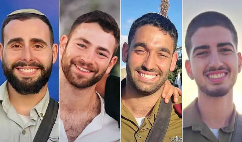 Israeli military vehicle damaged after a roadside bomb explosion in the Gaza Strip.