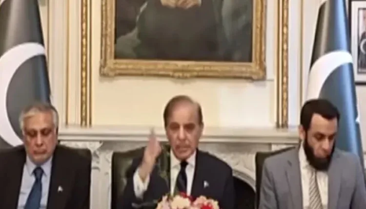 Prime Minister Shehbaz Sharif and President Donald Trump in a meeting at the White House, discussing US-Pakistan relations.