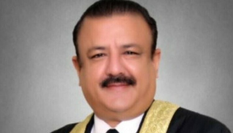Justice Tariq Jahangiri arrives at the Supreme Court of Pakistan to challenge his suspension.