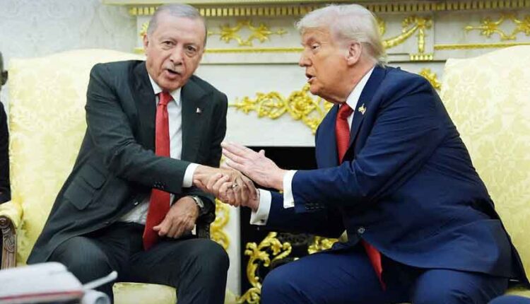 Trump welcomes Erdogan at White House.
