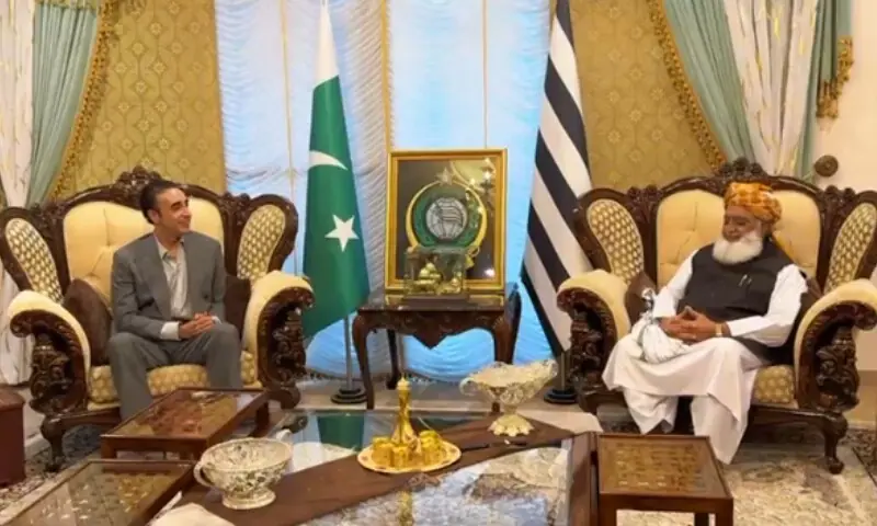 Pakistan Politics, Bilawal Bhutto Zardari, Maulana Fazlur Rehman, AJK Government, Political Alliance