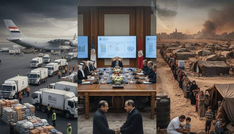 gaza crisis, egypt aid, ceasefire talks, palestinian rights, humanitarian effort