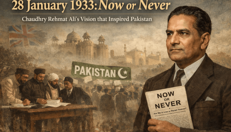 Now or Never Chaudhry Rehmat Ali Pakistan History Muslim Identity Historical Milestone Pakistan Creation Muslim Heritage Ideological Struggle National Pride 28 January
