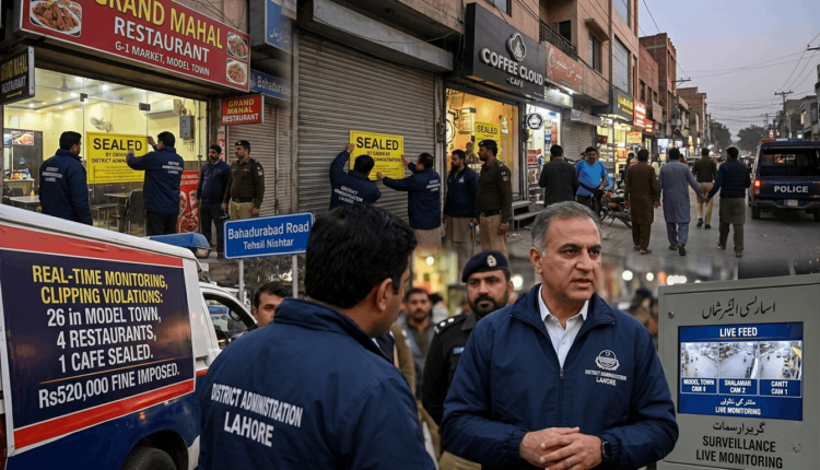 Lahore Market Crackdown DC Lahore Shop Sealing Lahore City Market Violations