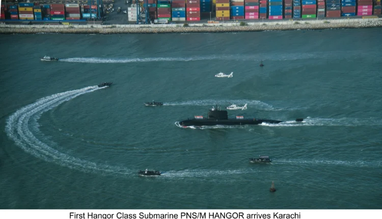 PNS/M HANGOR submarine arrival Pakistan Navy Hangor Submarine Naval Power