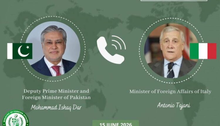 Pakistan Italy Reaffirm Commitment to Strengthen Cooperation