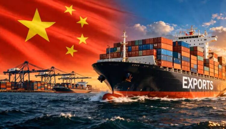Shipping containers at a Chinese port as official data shows China’s exports to the United States rising 39.6% year-on-year to $47.9 billion in September.